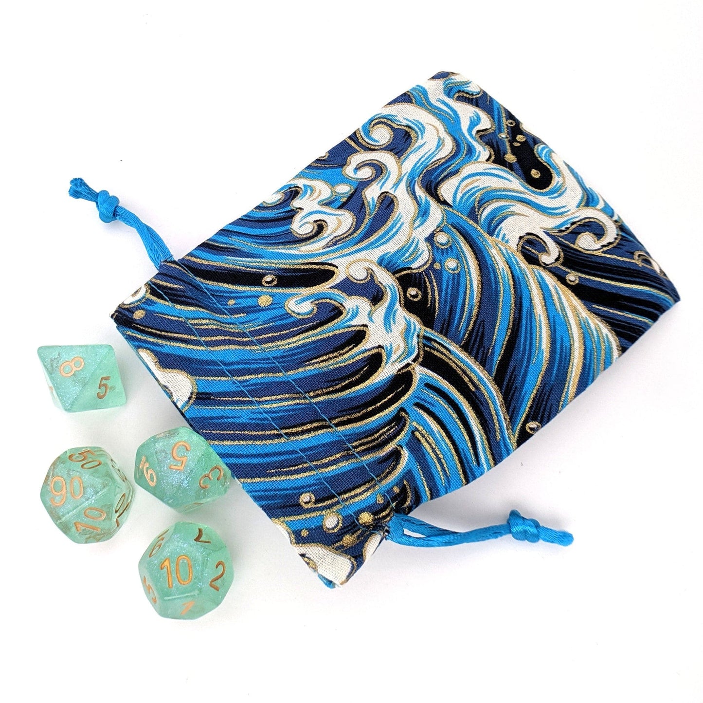 Ocean Wave Dice Bag - CozyGamer