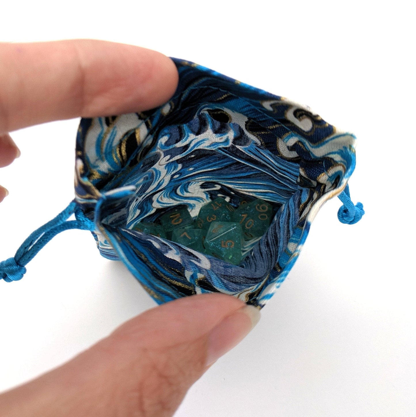 Ocean Wave Dice Bag - CozyGamer