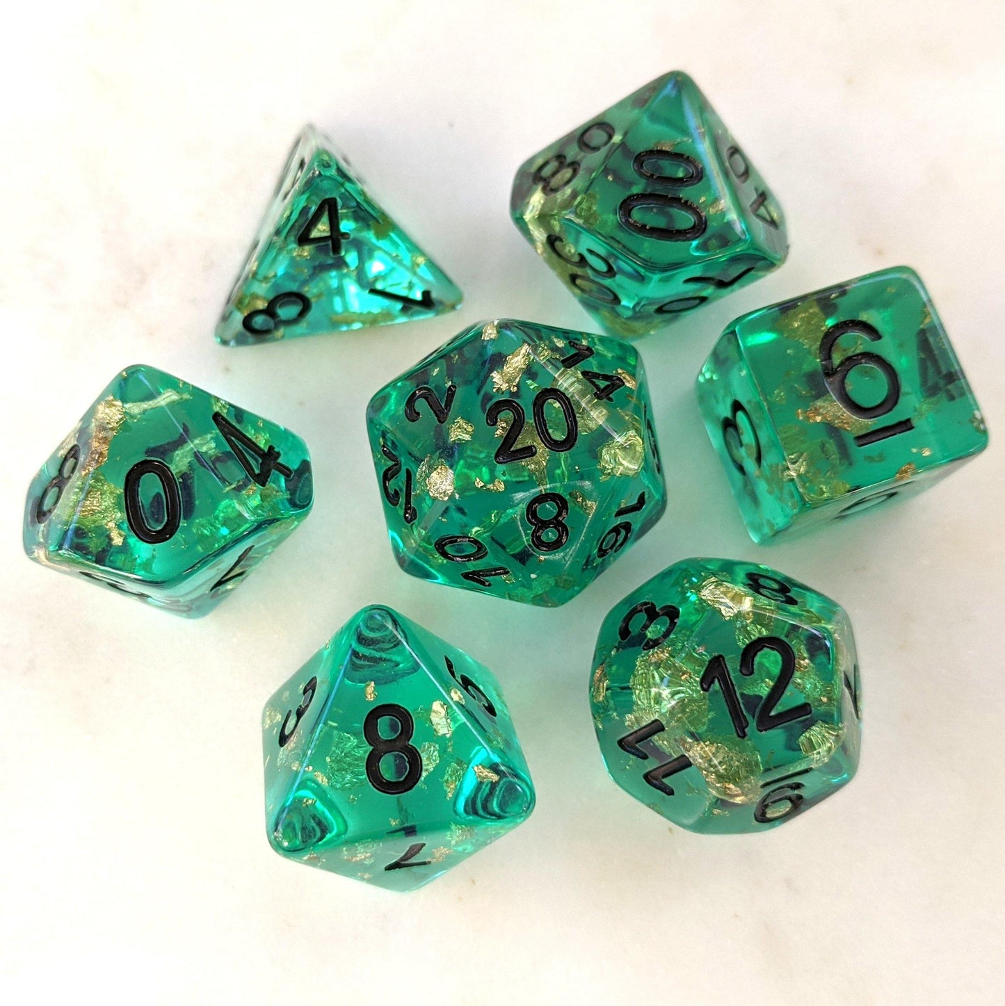 Oceanic Scepter - 7 Piece DnD Dice Set Dice Sets & Games Fennek and Finch
