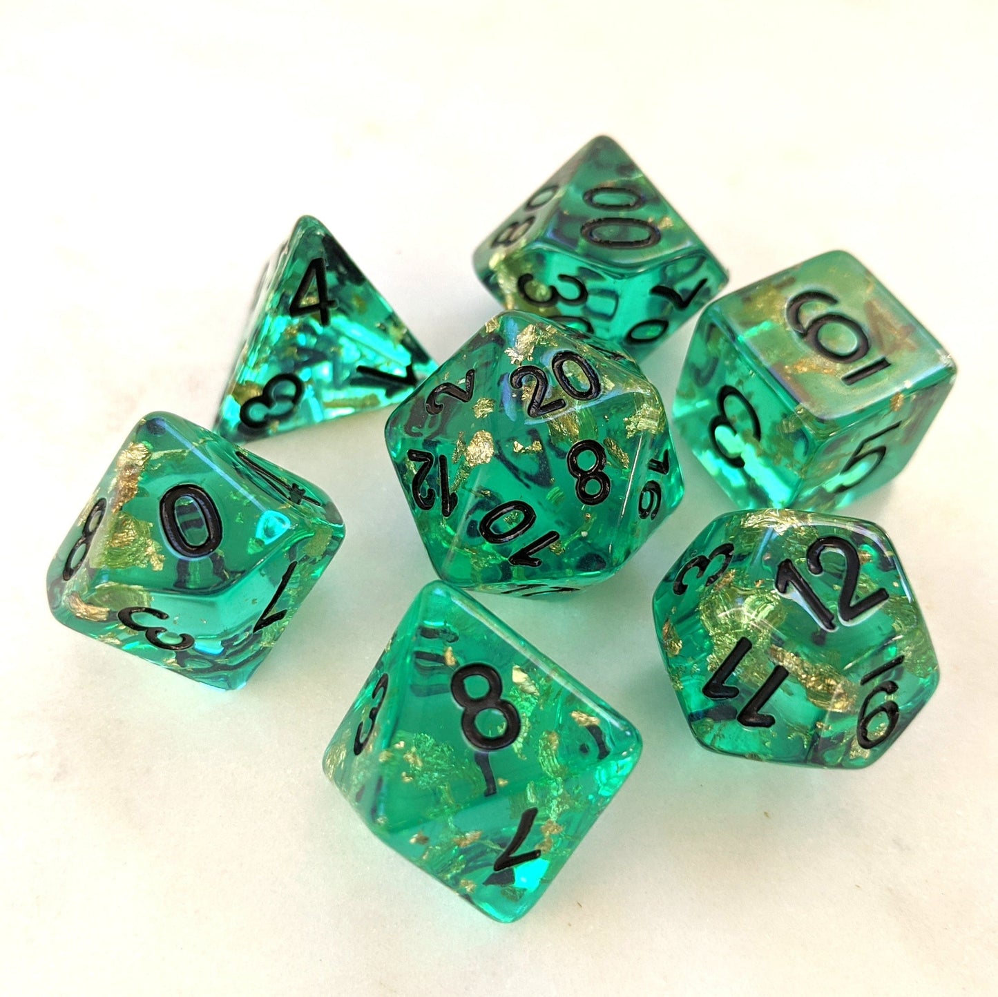 Oceanic Scepter - 7 Piece DnD Dice Set Dice Sets & Games Fennek and Finch
