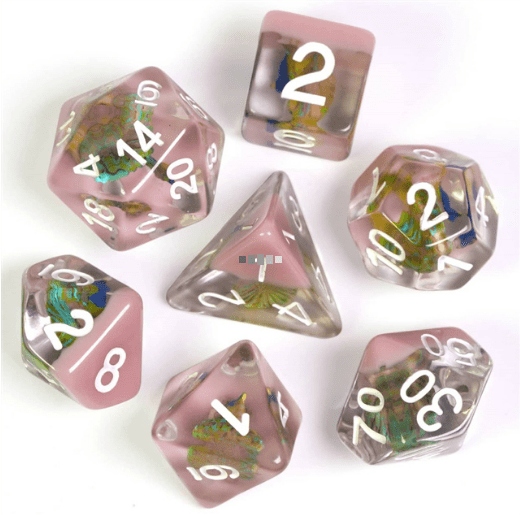 Peacock Dice Set. Little Peacocks! Dice Sets & Games Fennek and Finch