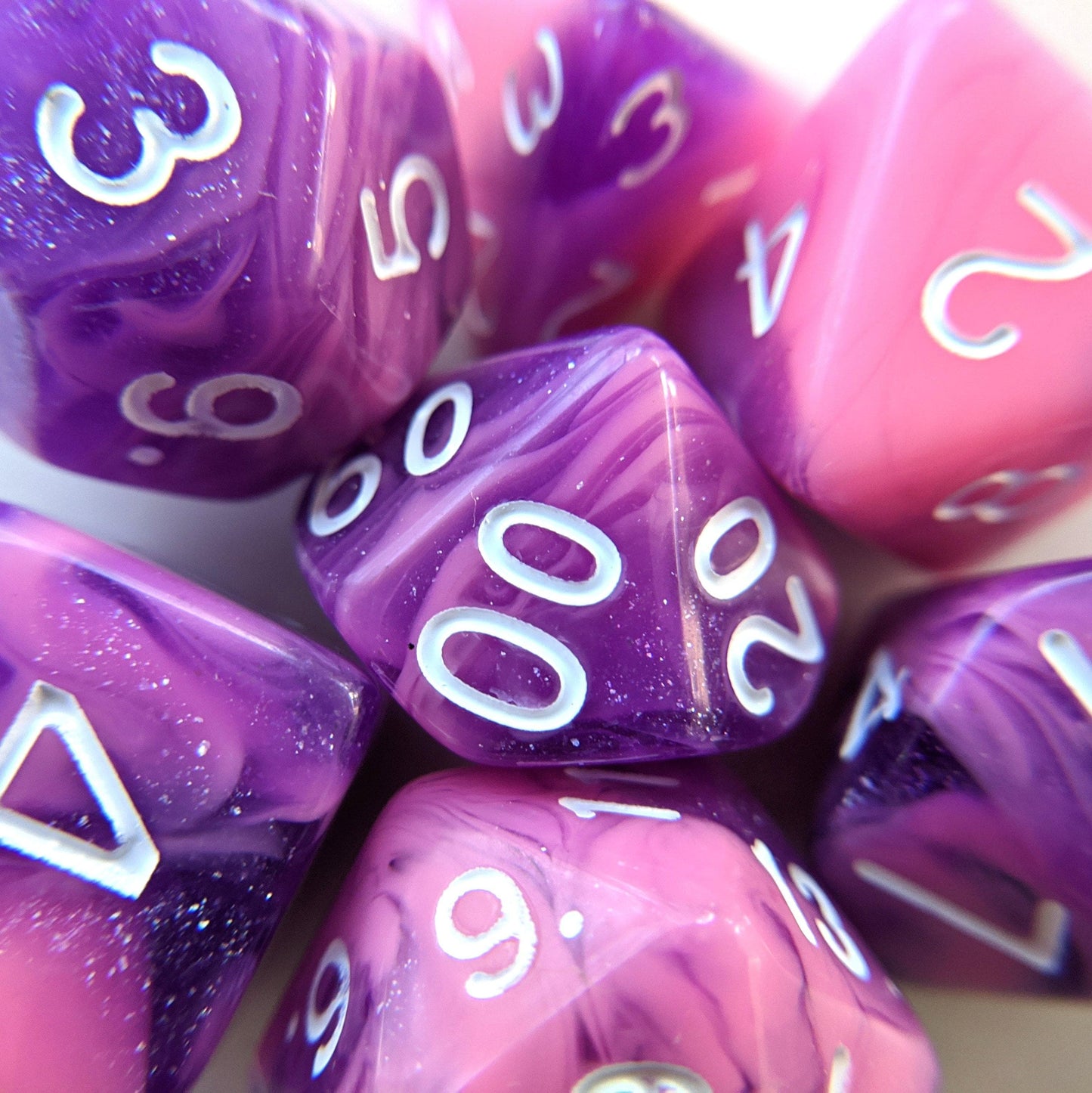 Purple Whirlwind Dice Set - CozyGamer