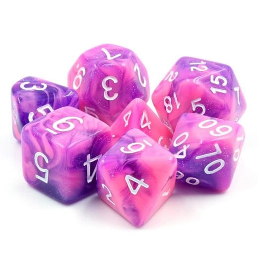 Purple Whirlwind Dice Set - CozyGamer