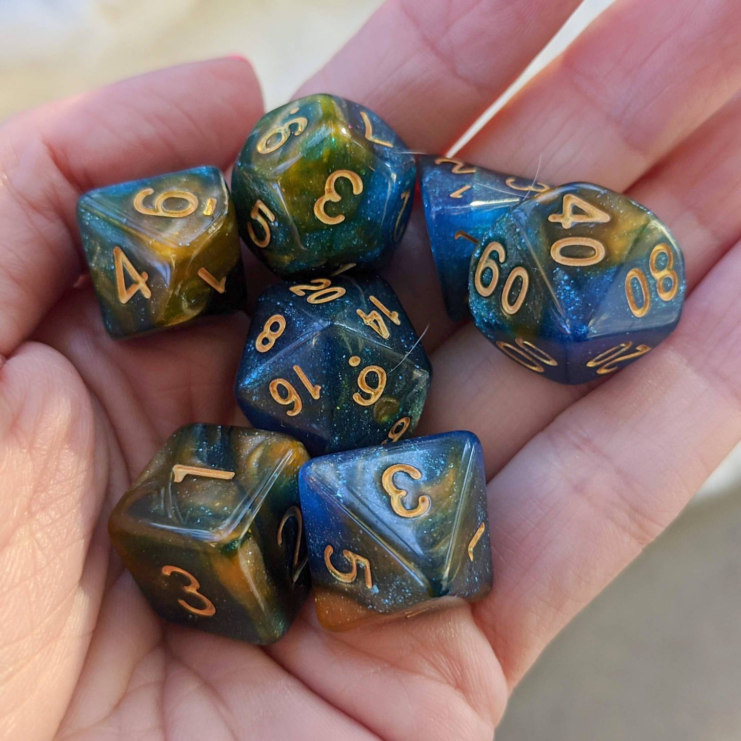 River at Dusk DnD Dice Set Dice sets Fennek and Finch