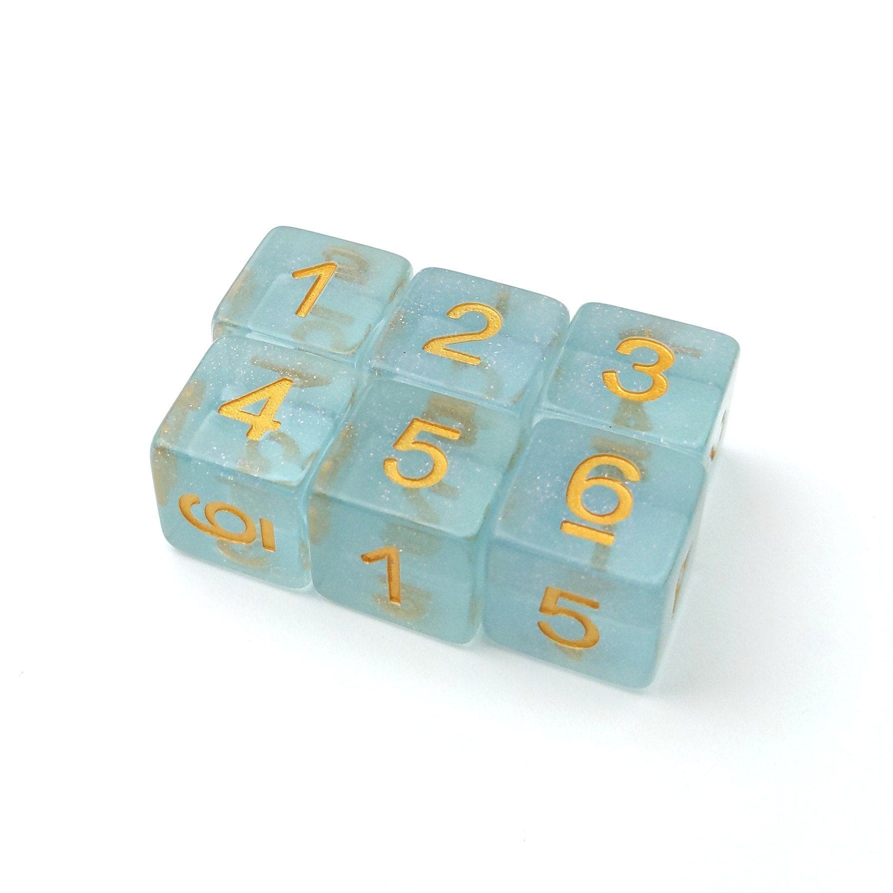 Sleepy Sparkles D6 Set. Set of 6 Dice Sets & Games Fennek and Finch