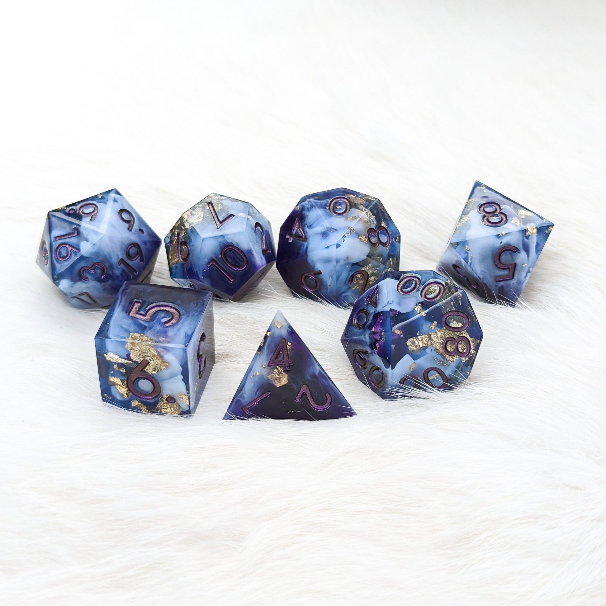 Sorcery Sharp Edge Resin DnD Dice Set Dice Sets & Games Fennek and Finch