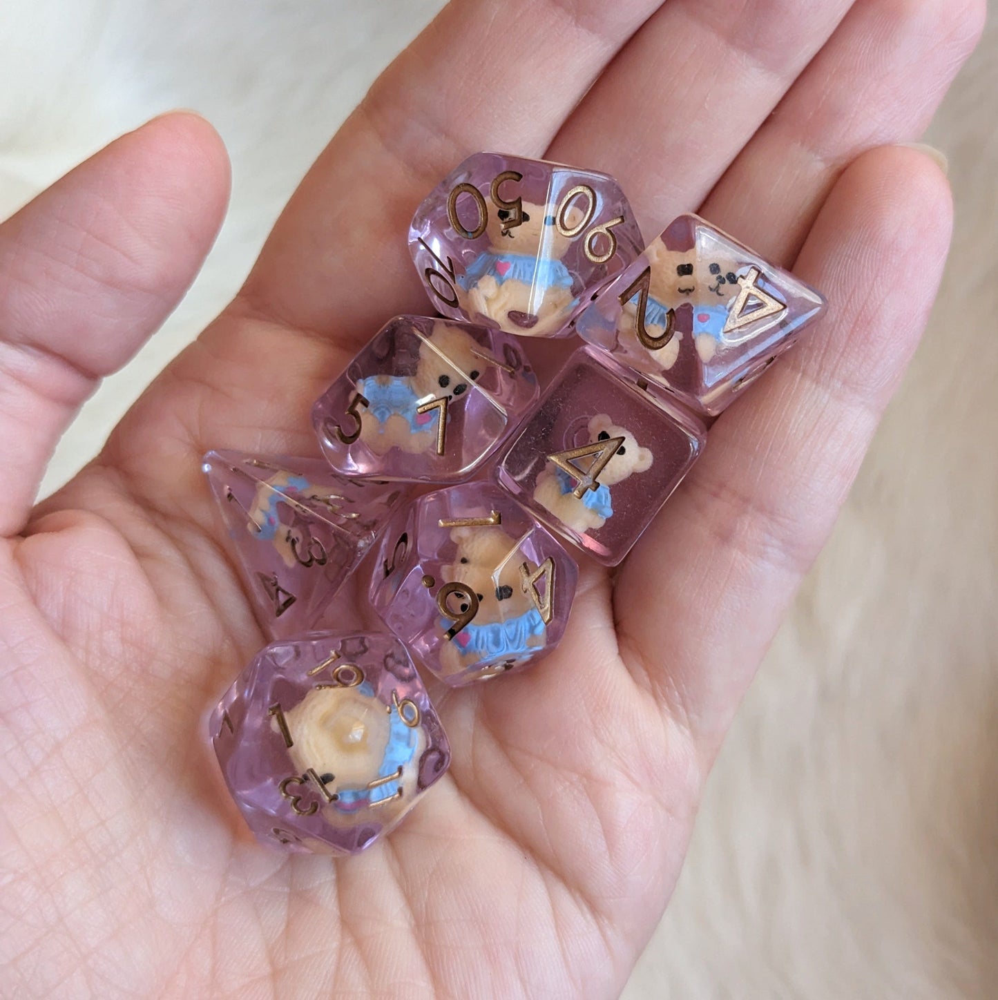 Teddy Bear DND Dice Set