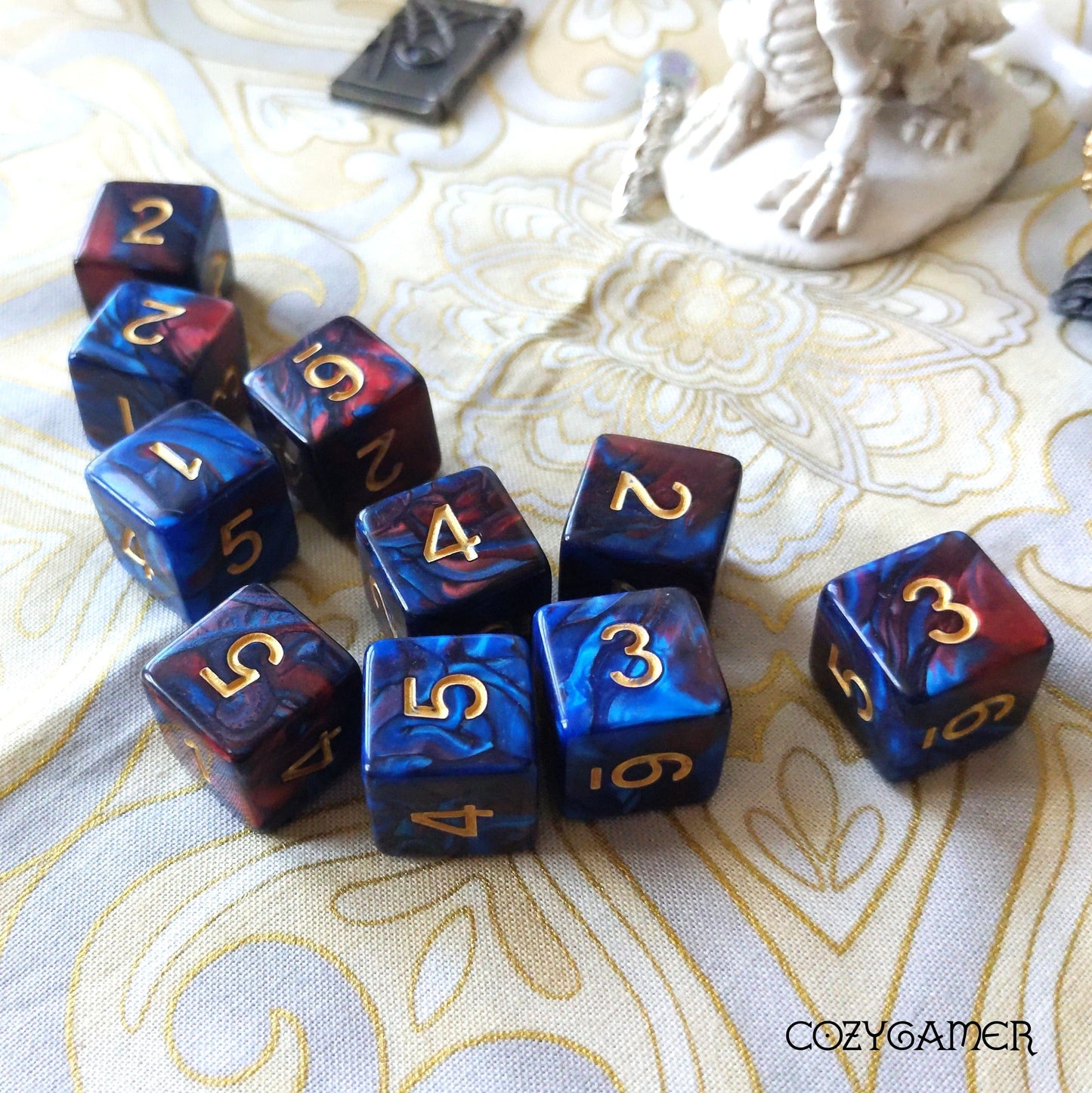 Treatise set of D6s. 10 piece set of six sided dice