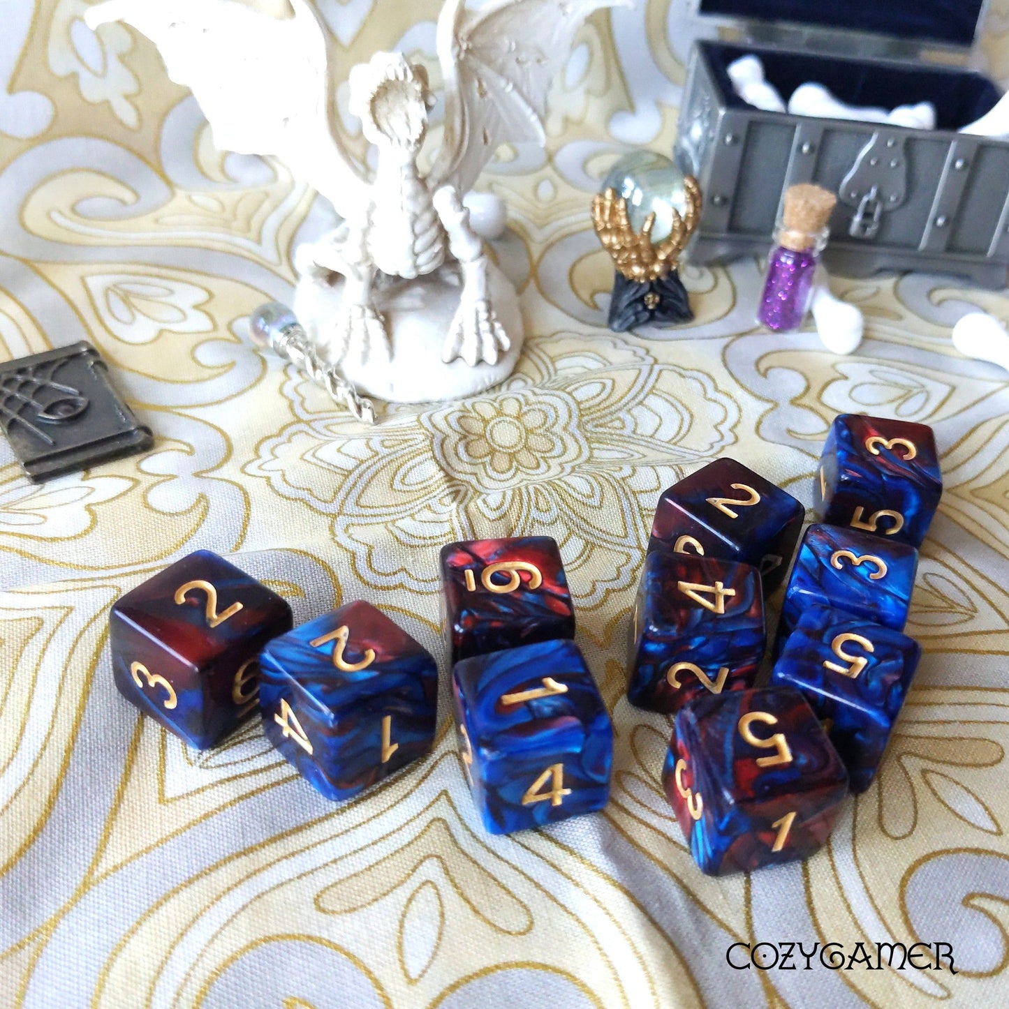 Treatise set of D6s. 10 piece set of six sided dice