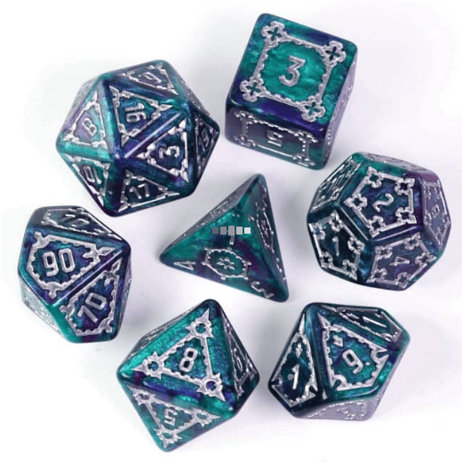 Underwater Castle Dice, extra large dice set