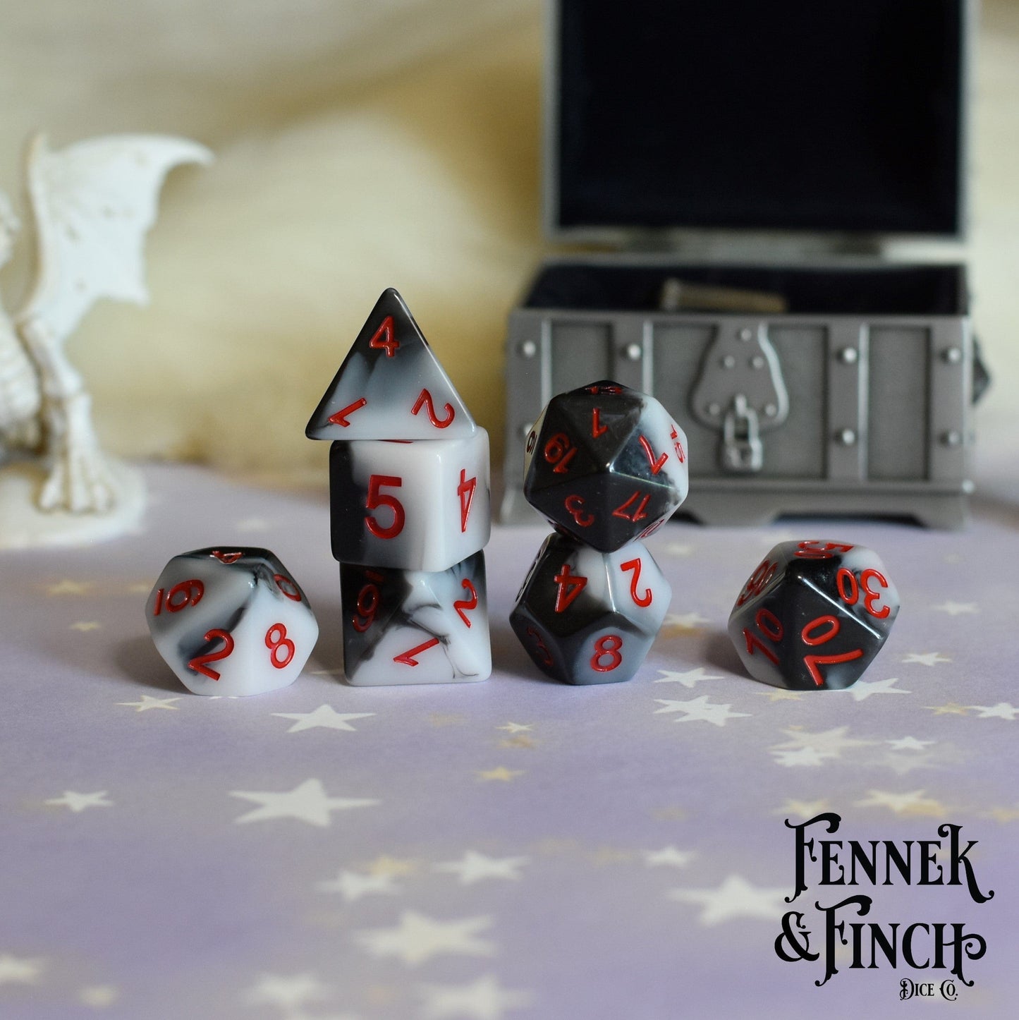 Vampire Mask Dice Set.
