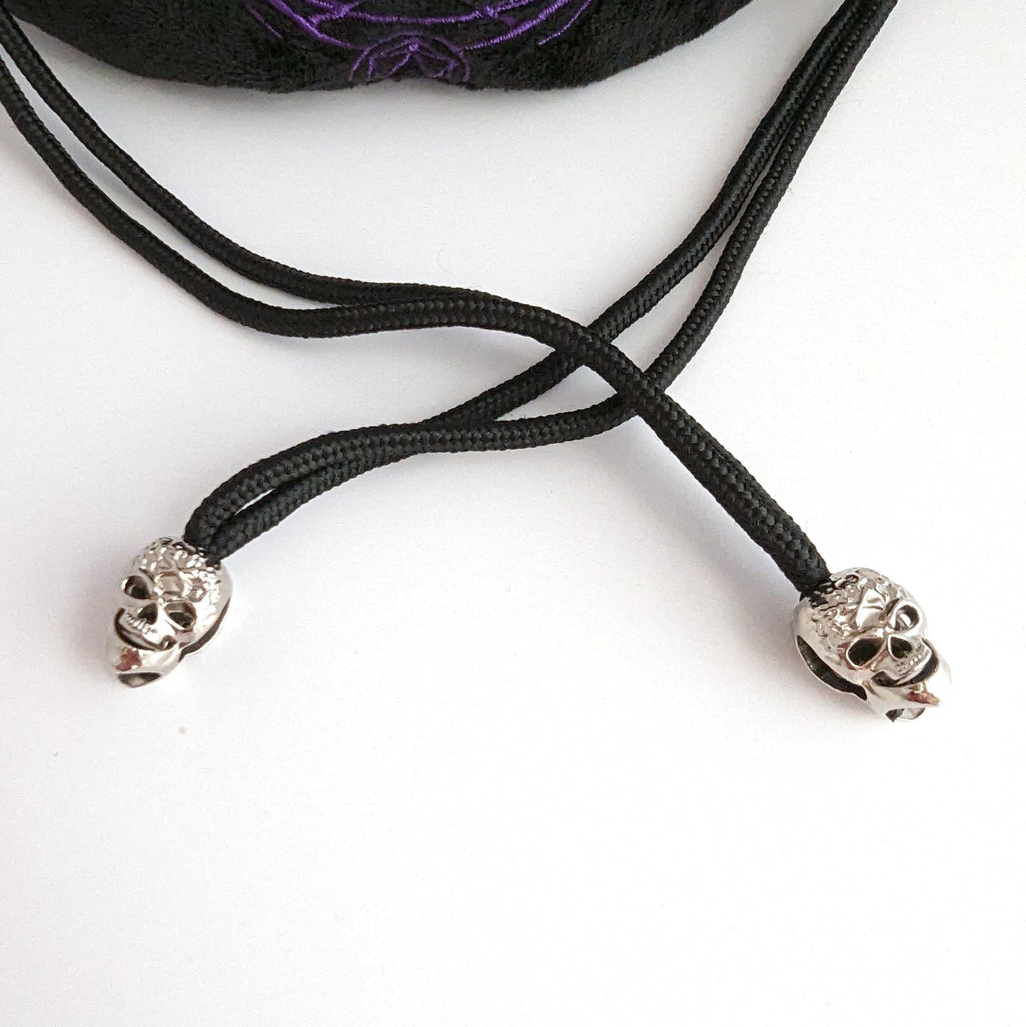 Warlock multi-pocket large dice bag in black and purple Fennek and Finch