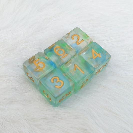 Water Serpent D6 Set. Set of 6 Dice Sets & Games Fennek and Finch