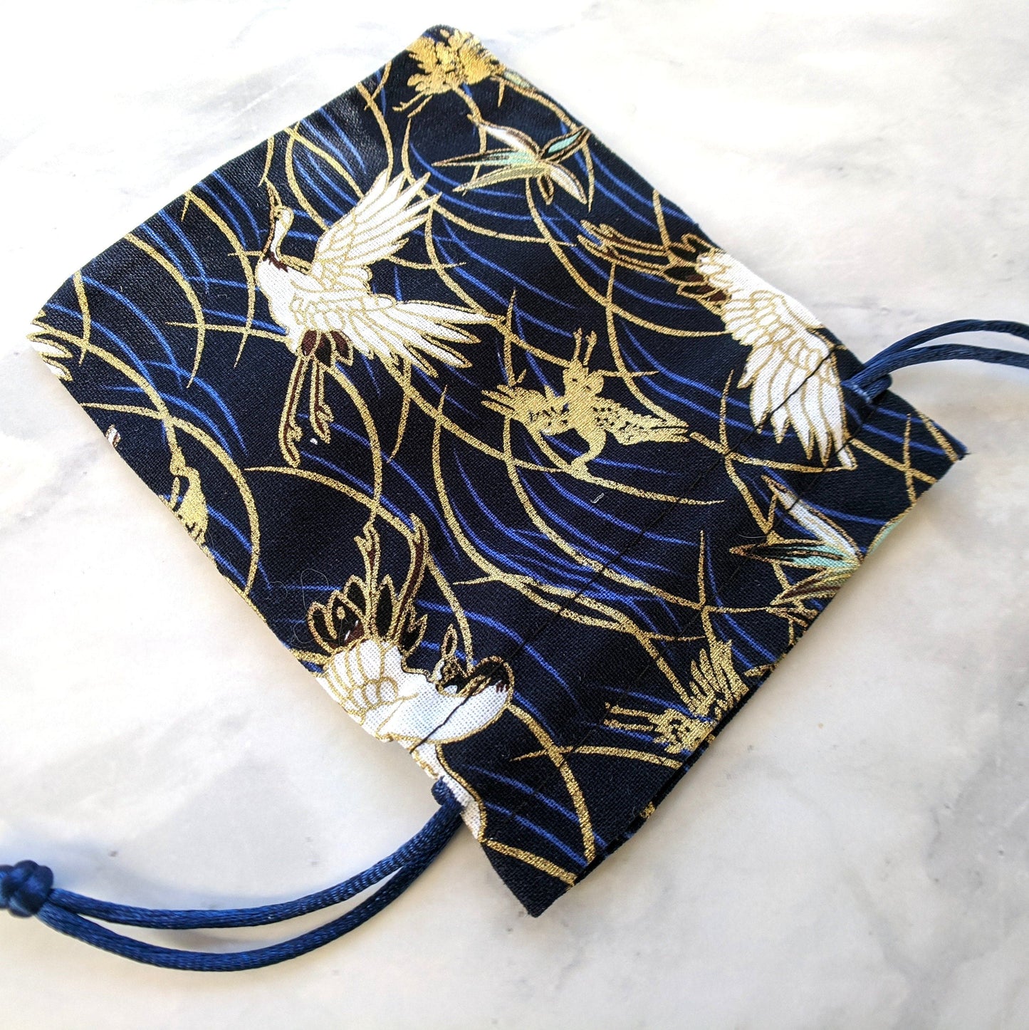 White Crane Dice Bag - CozyGamer
