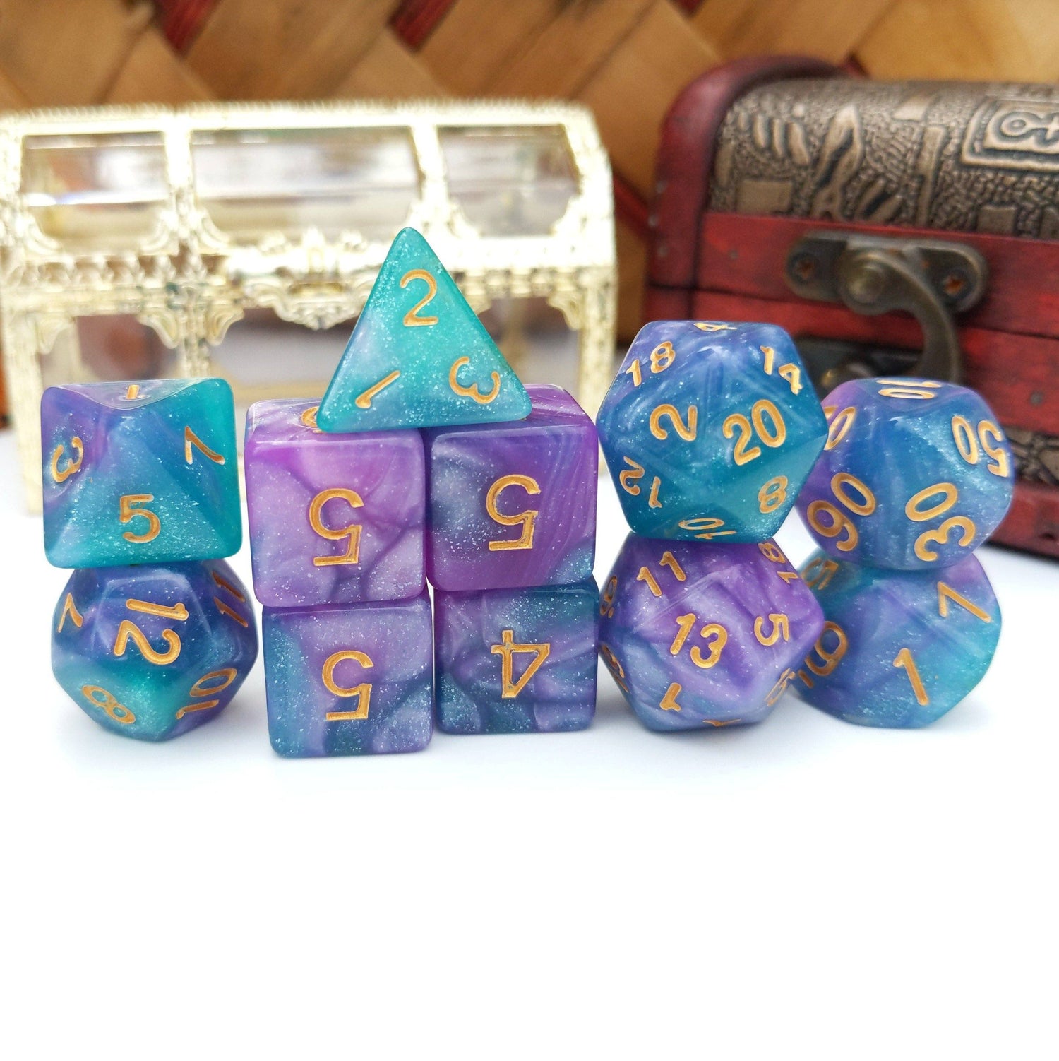 11 Piece Dice Sets - Fennek and Finch