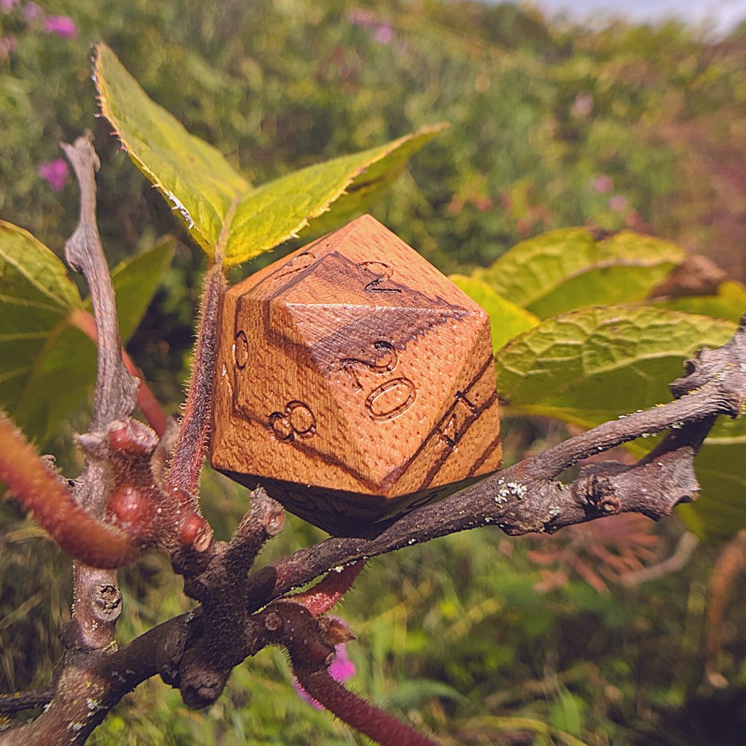 Wood Dice Sets – Nature-Carved Magic & Engraved Wonders - Fennek and Finch