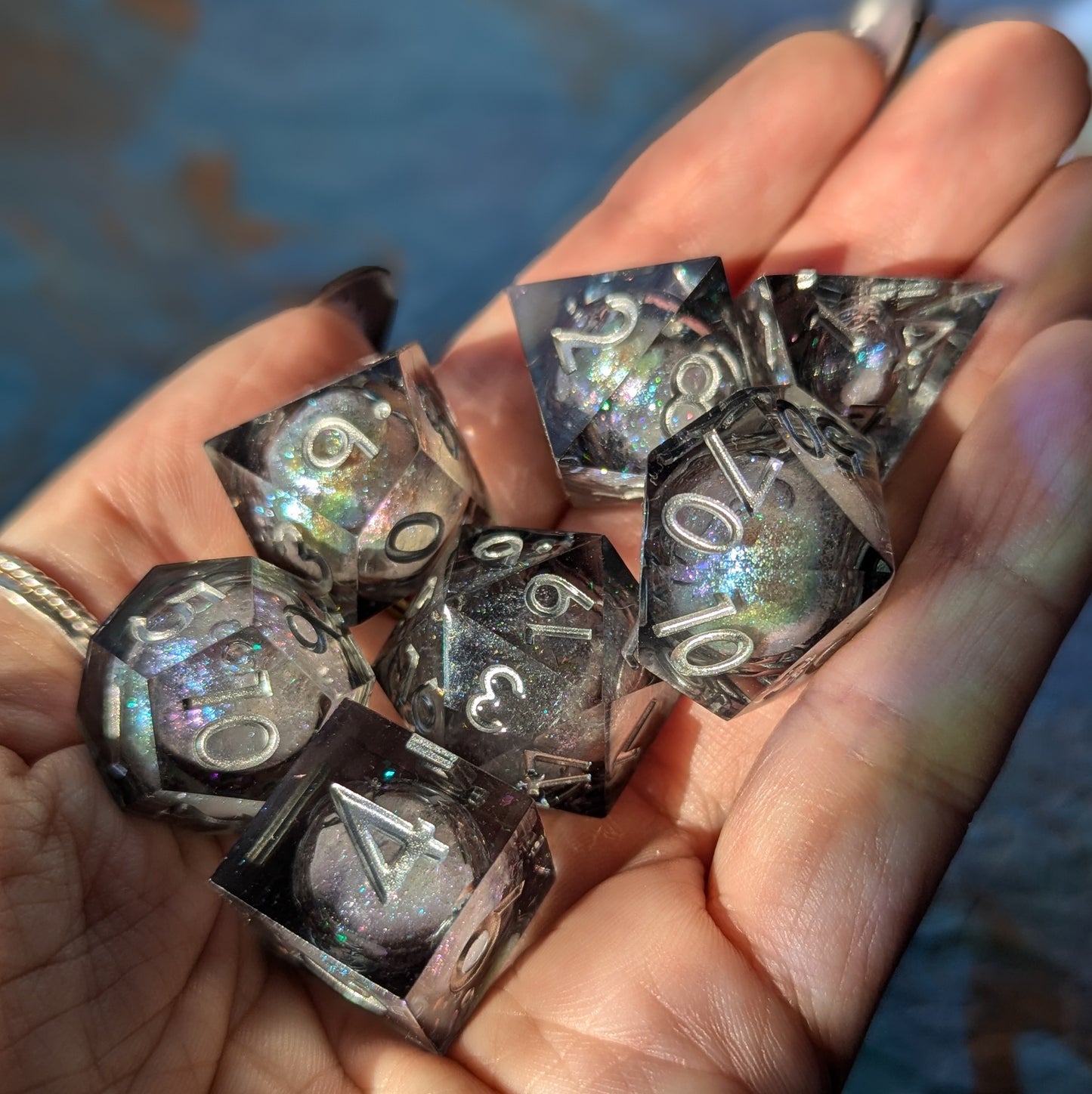 Mystic Storm Liquid Core Dice Set