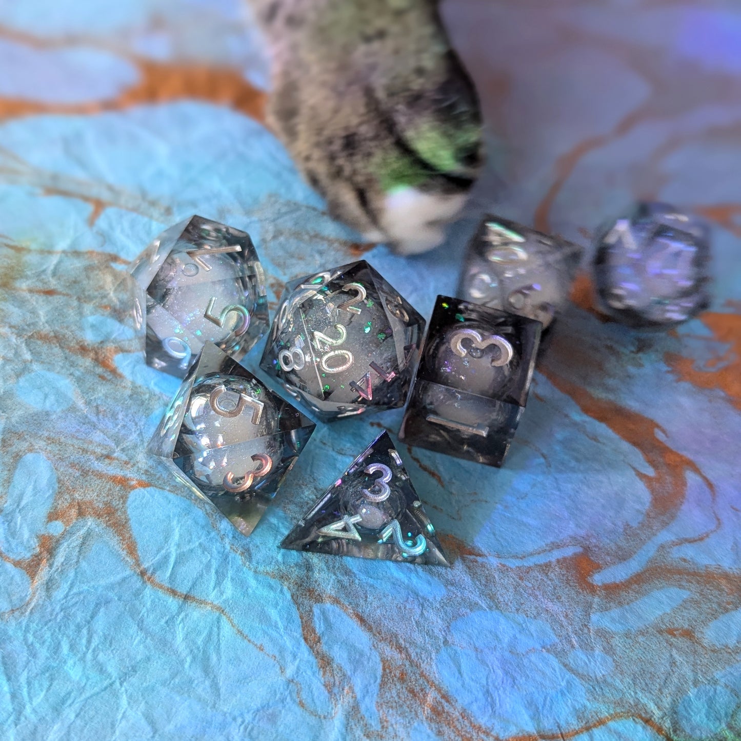 Mystic Storm Liquid Core Dice Set