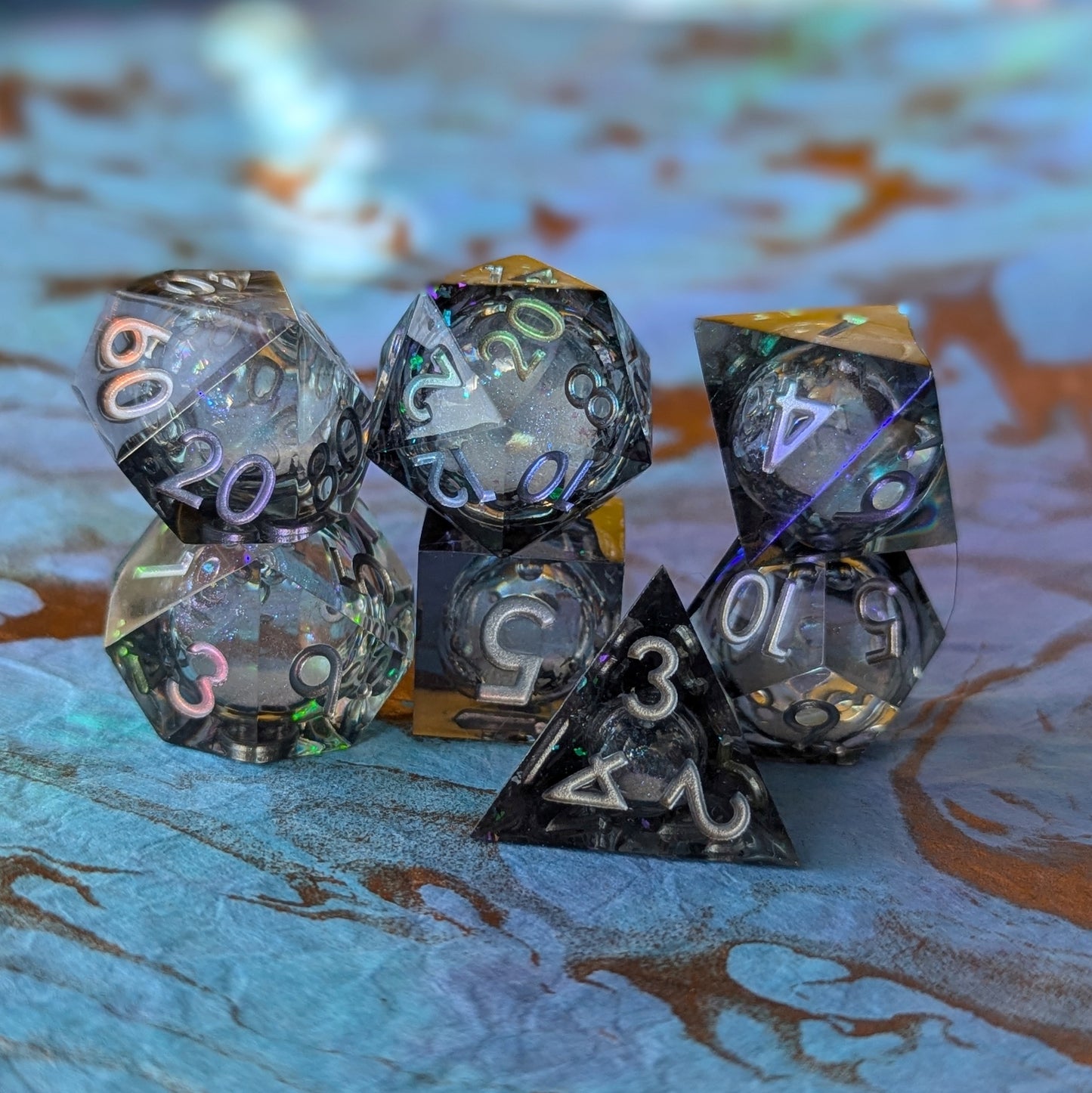 Mystic Storm Liquid Core Dice Set