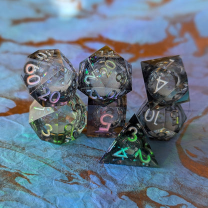 Mystic Storm Liquid Core Dice Set