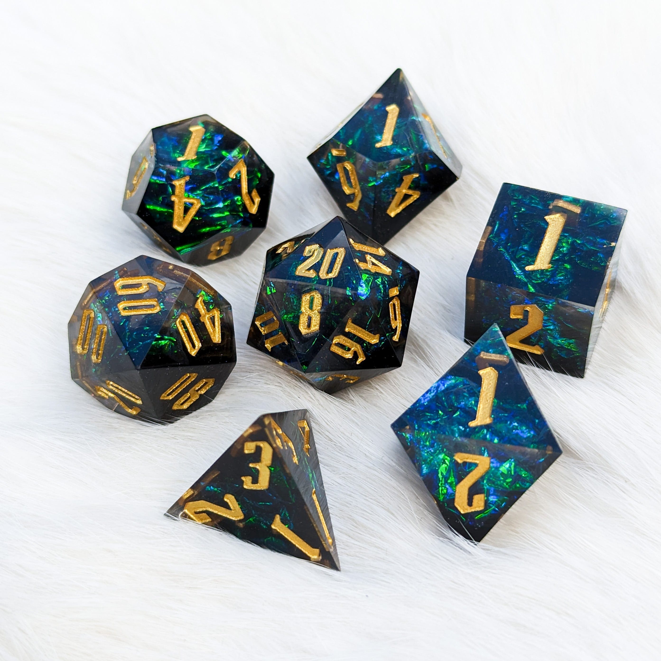 Resin Sharp Edge deals DnD Dice Set