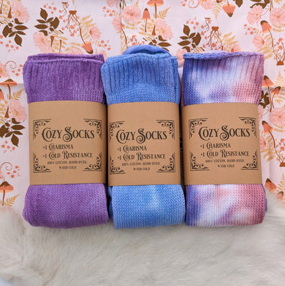 Cozy Socks - Periwinkle and Light Blue