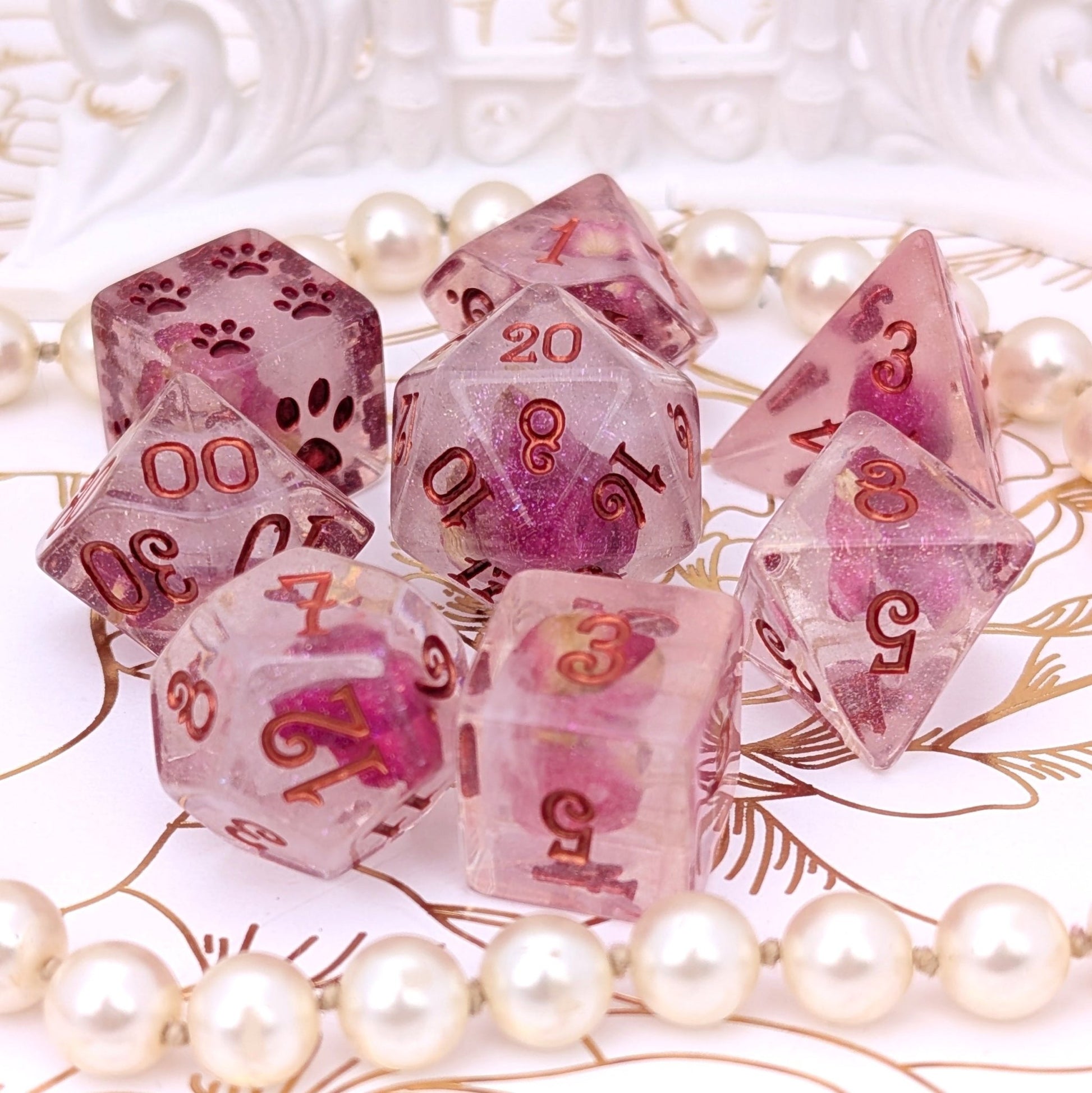 Eternal Rose Dice Set Dice Sets & Games Fennek and Finch