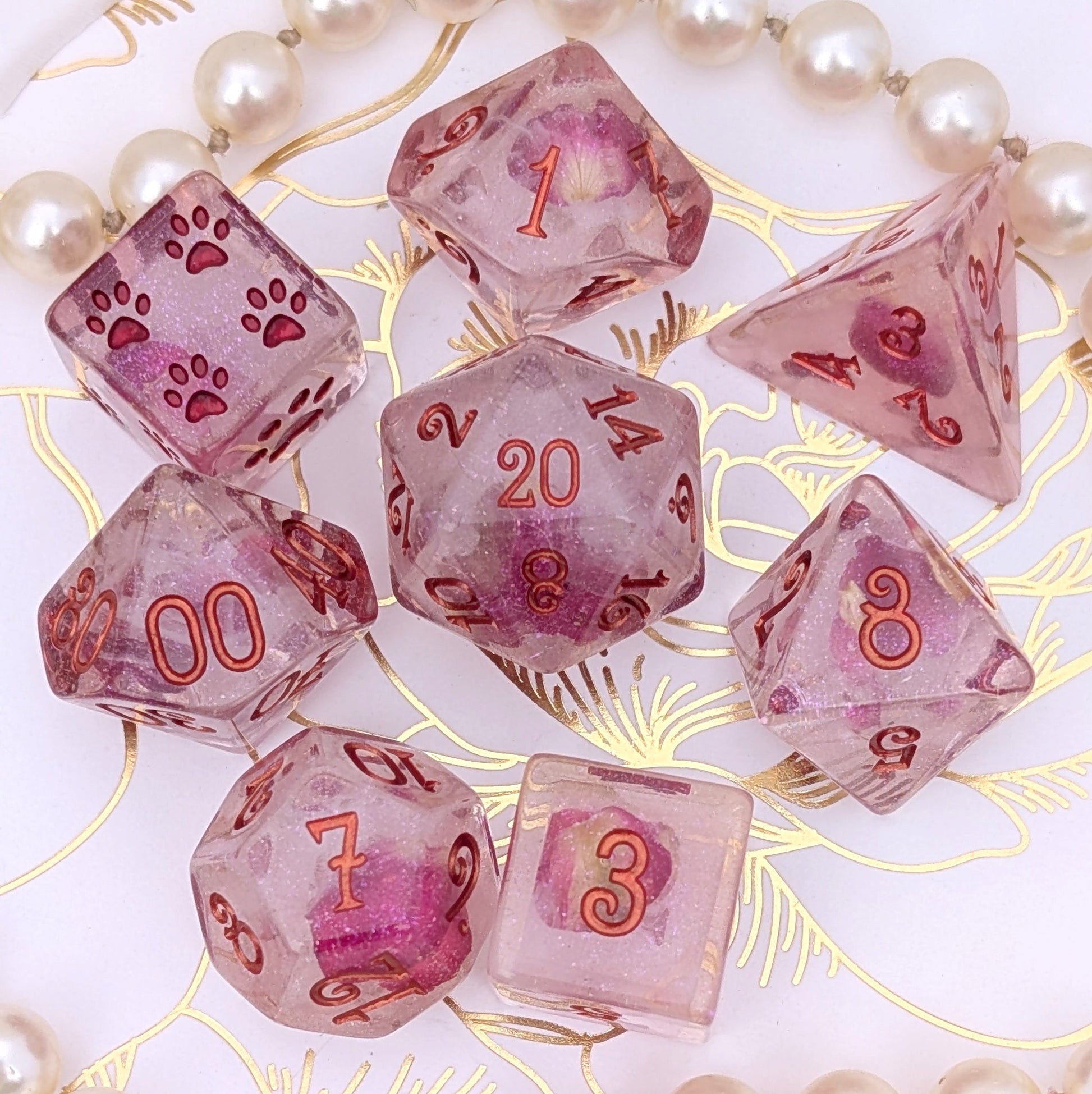Eternal Rose Dice Set Dice Sets & Games Fennek and Finch