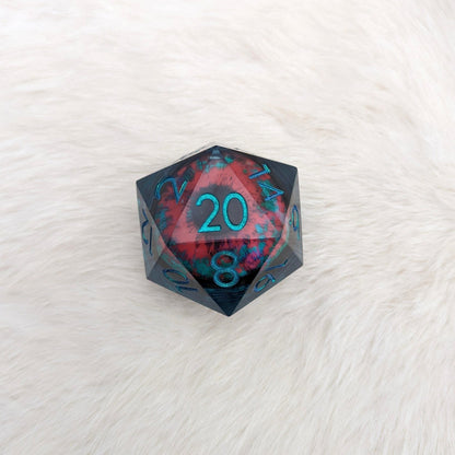 Extra Large D20 Liquid Core Moving Eye – 2" Giant DnD Die - Fennek and Finch