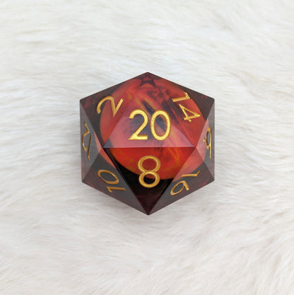 Extra Large D20 - Liquid Core Moving Eye