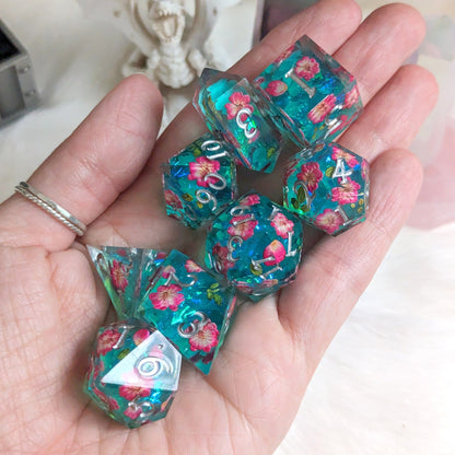 Floating Blossoms DnD Dice Set