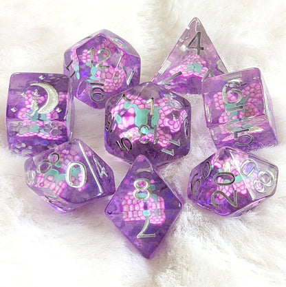 Grape Dice Set – 8-Piece Fruit Slice DnD Dice | Fennek & Finch Dice sets Fennek and Finch