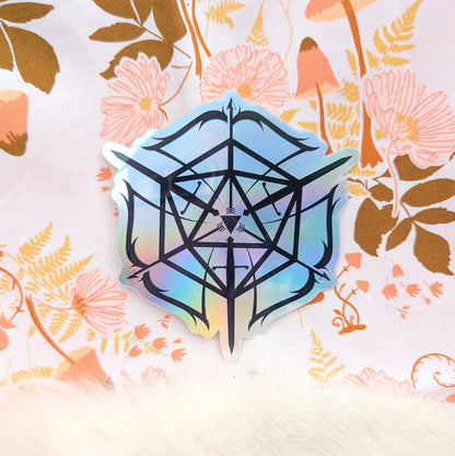 Holographic Ranger Sticker – 3.25" Bows Arrows Swords D20 Water Resistant - Fennek and Finch