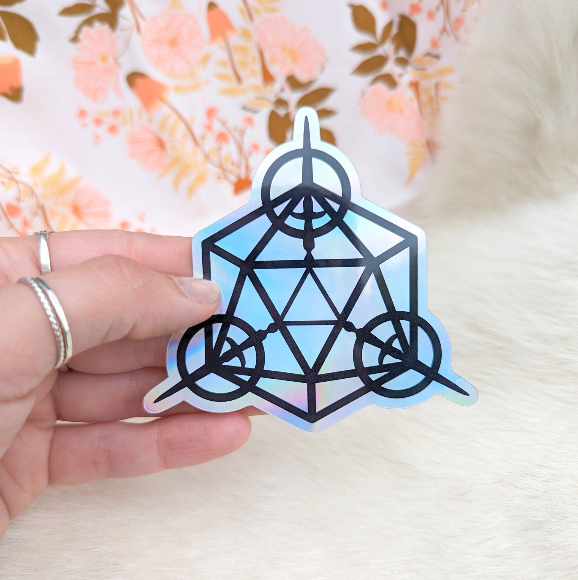 Holographic Rogue Sticker – 3.5" D20 Daggers Vinyl Decal - Fennek and Finch