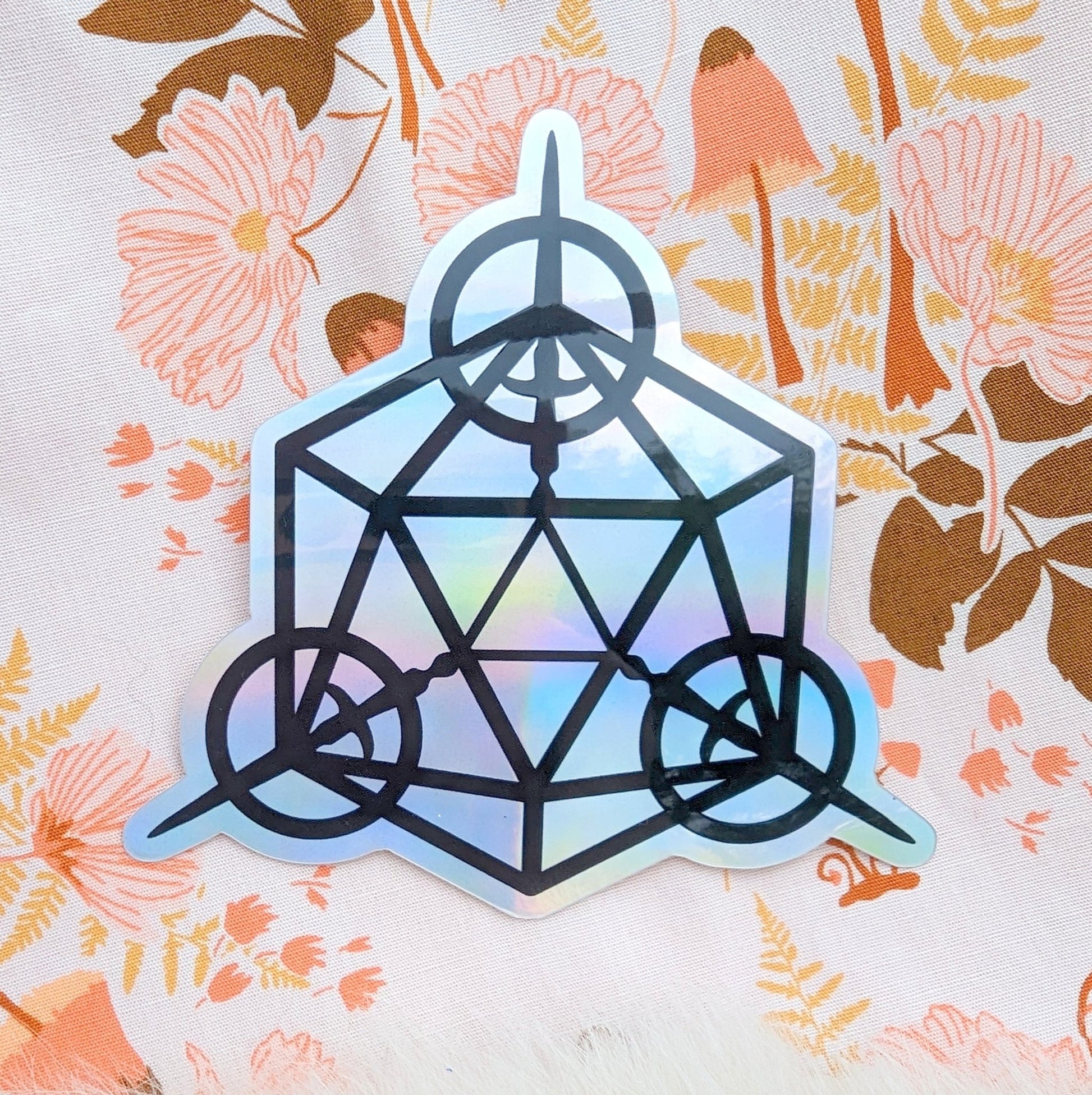 Holographic Rogue Sticker – 3.5" D20 Daggers Vinyl Decal - Fennek and Finch