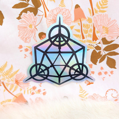 Holographic Rogue Sticker – 3.5" D20 Daggers Vinyl Decal - Fennek and Finch