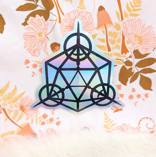 Holographic Rogue Sticker – 3.5" D20 Daggers Vinyl Decal - Fennek and Finch