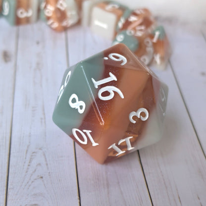 Horizons - Layered Earth Tone Large D20 Dice Fennek and Finch