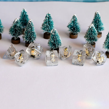 Horned Owl Dice Set – 8-Piece Animal DnD Dice with Paw D6 | Fennek & Finch Dice Sets & Games Fennek and Finch