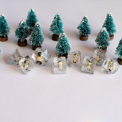 Horned Owl Dice Set – 8-Piece Animal DnD Dice with Paw D6 | Fennek & Finch Dice Sets & Games Fennek and Finch