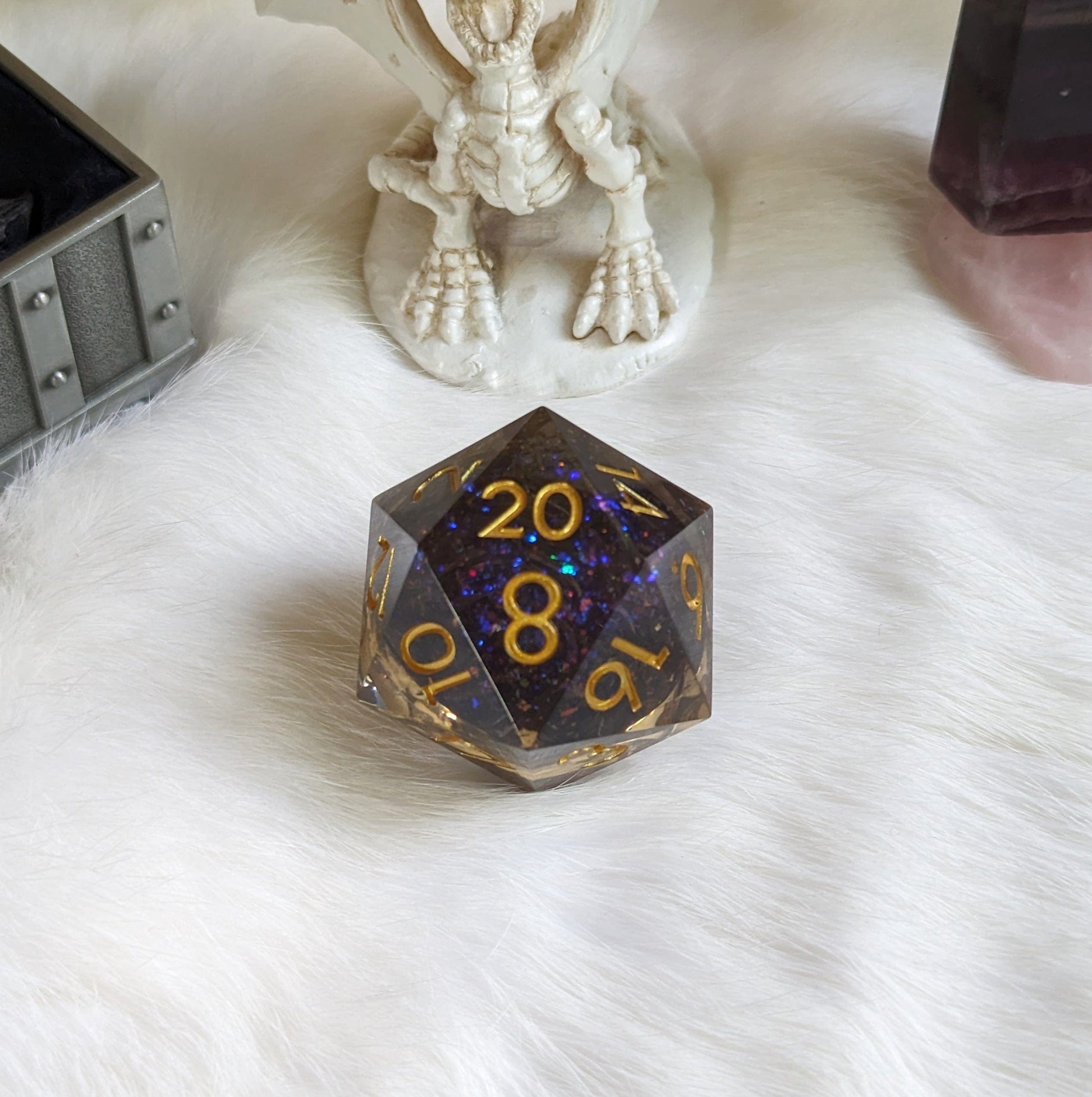 Large D20 Liquid Eye and Elven Ring