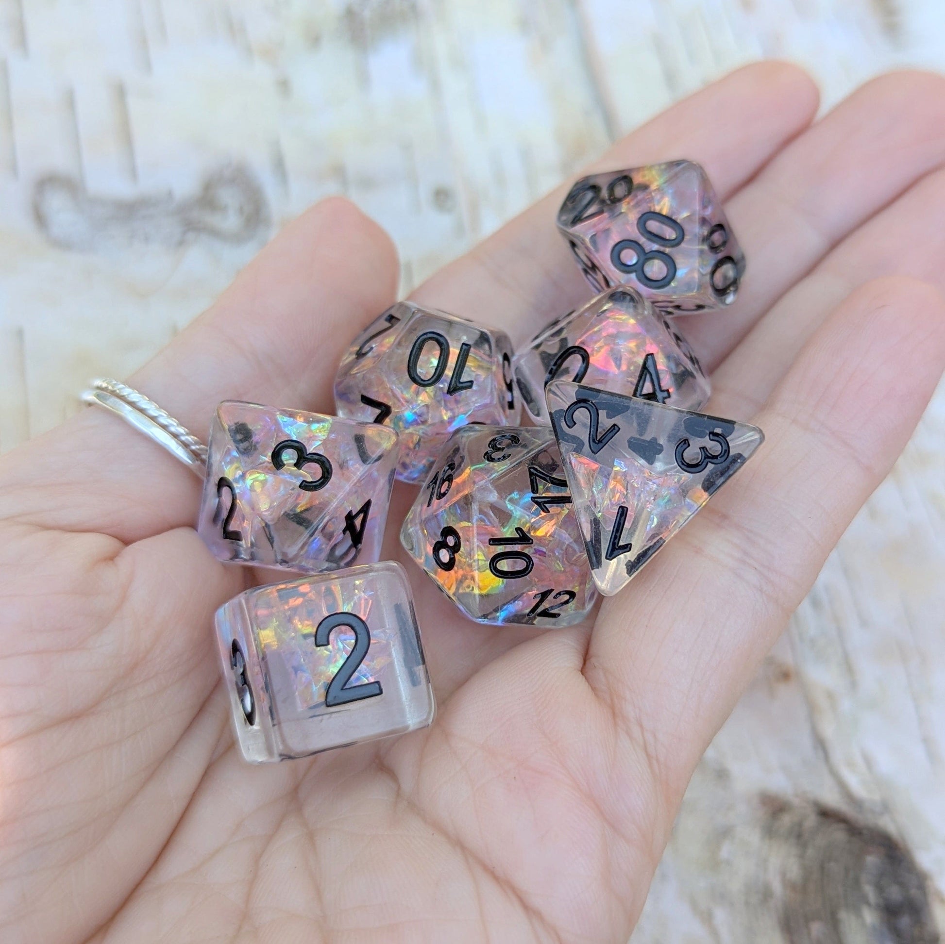 Moonlight Fantasy TTRPG Dice Set.