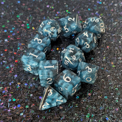 Mystic Mind - Black Blue Resin Dice Set (11-Piece) Dice Set Fennek and Finch