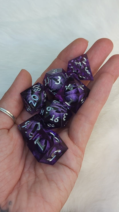 All-Seeing Eye Dice Set - Amethyst Edition