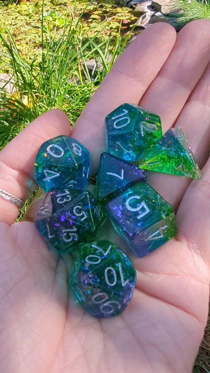 Aurora Sparkle Dice Set