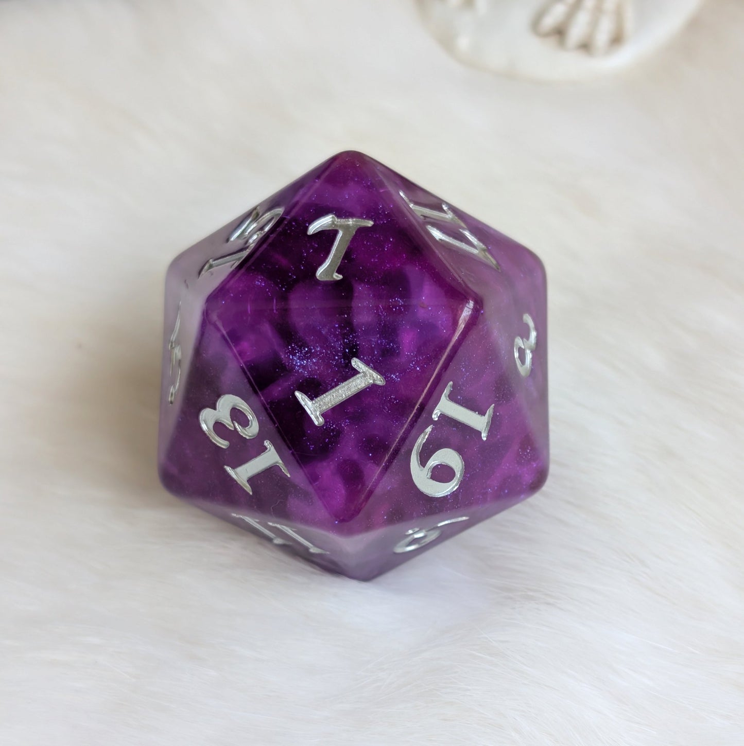 Witch Bolt - Fuchsia Purple Oversized D20