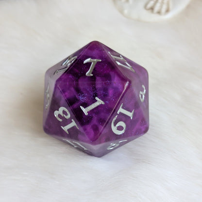 Witch Bolt - Fuchsia Purple Oversized D20