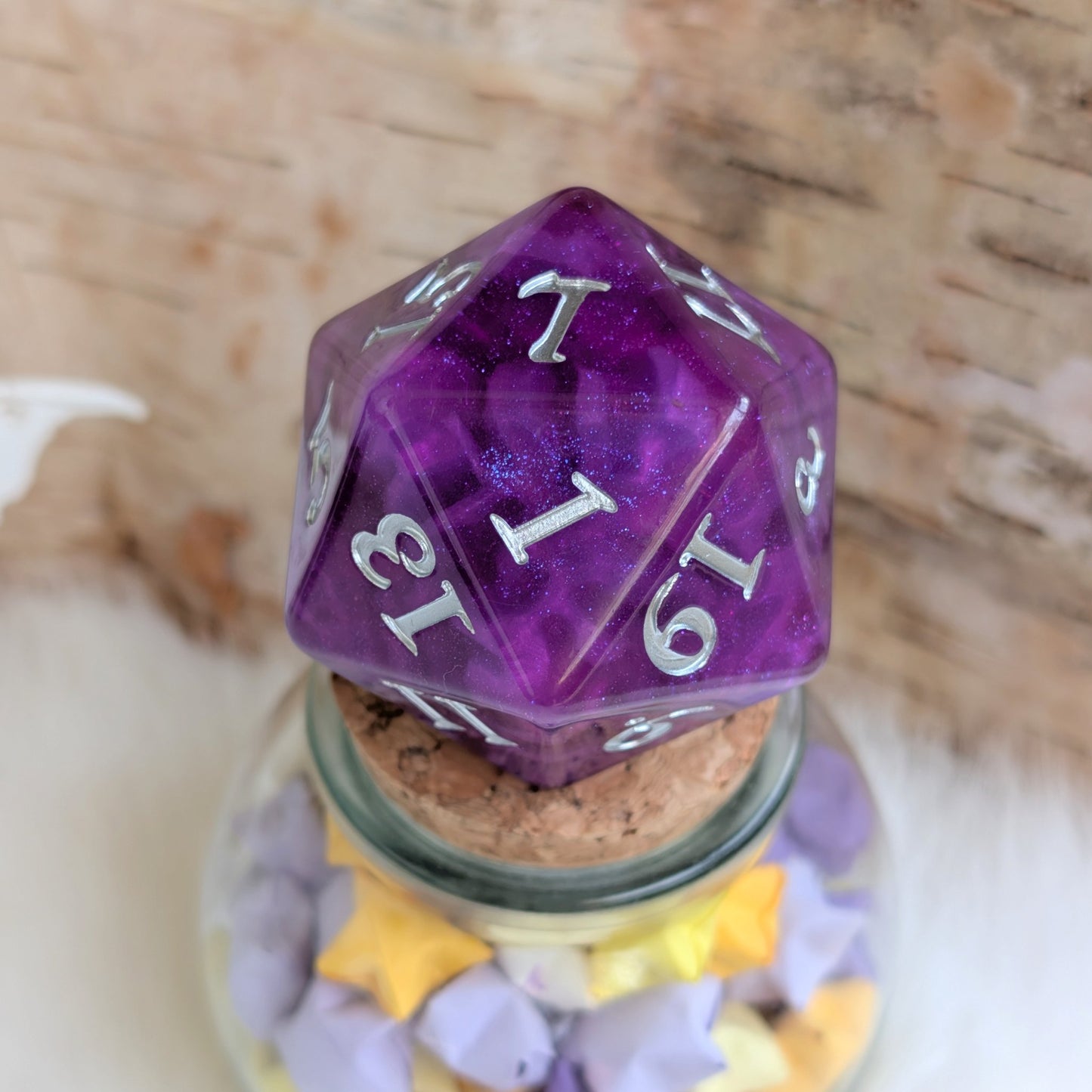 Witch Bolt - Fuchsia Purple Oversized D20