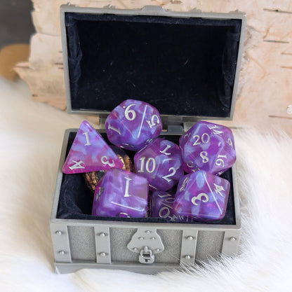 Witch Bolt - Fuchsia Purple Resin Dice Set