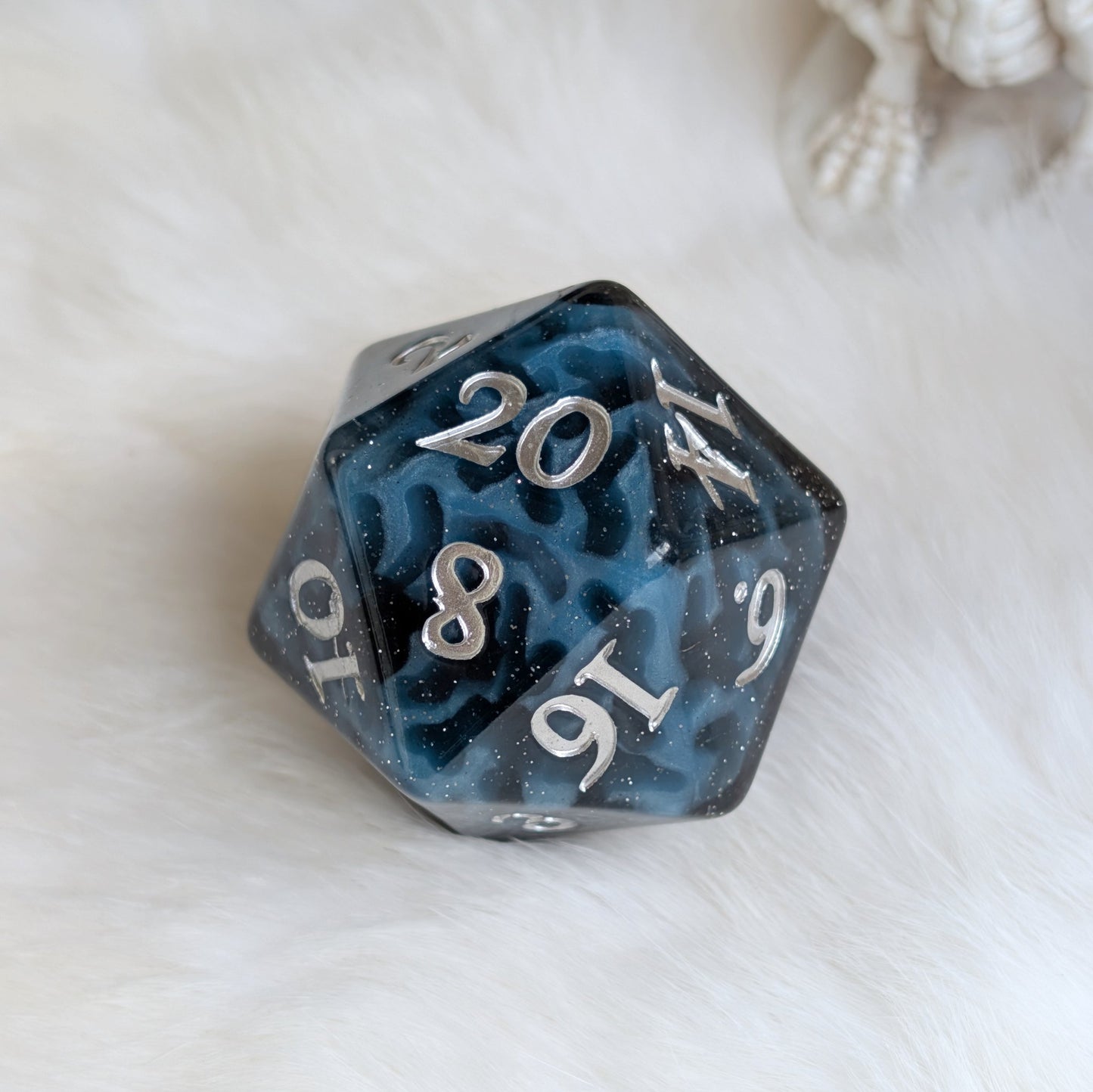 Mystic Mind - Black Blue Large D20